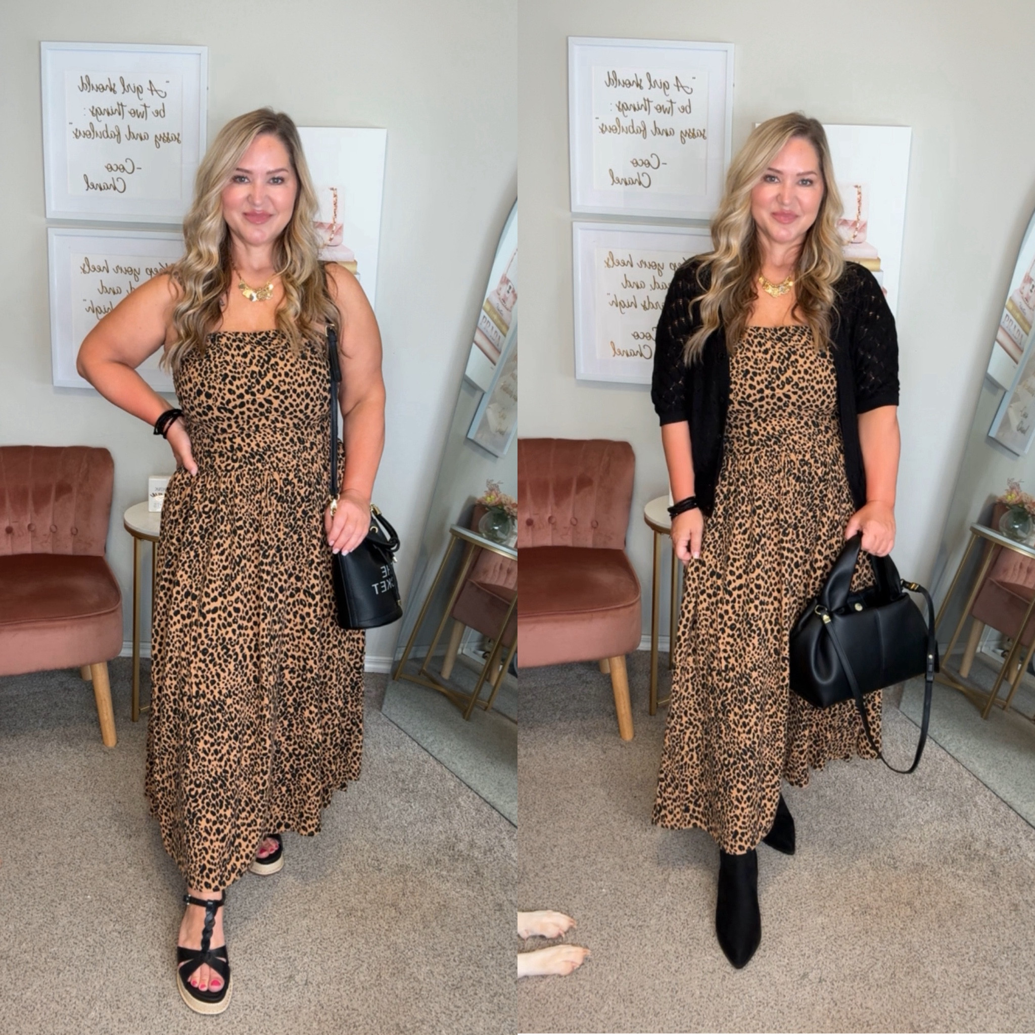 Dress size medium (size down)
Shoes are both tts
Cardigan size large 

#LTKStyleTip #LTKOver40 #LTKMidsize