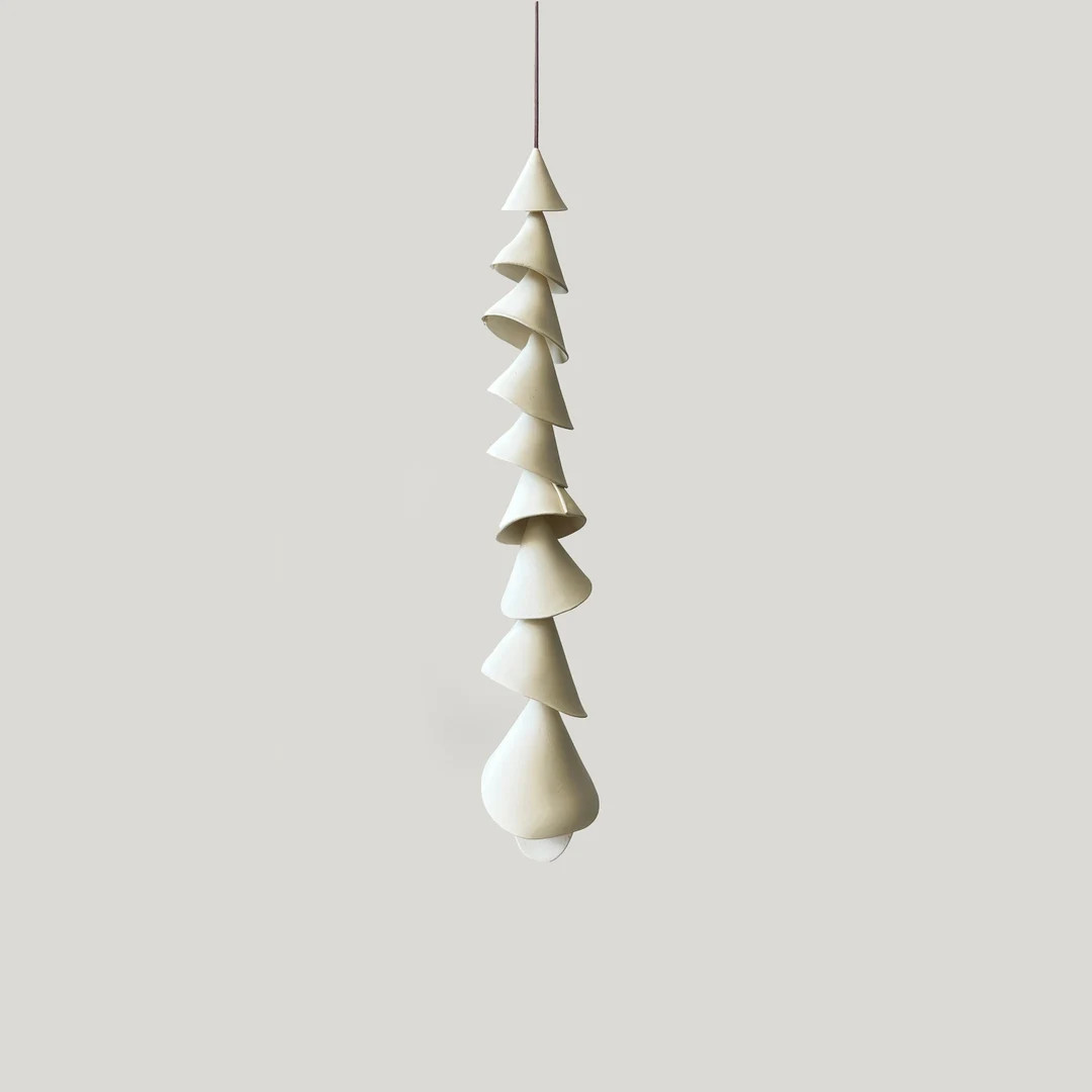 Handmade Ceramic Wind Chime – 9 Tier Off White Clay Bells | Etsy (US)
