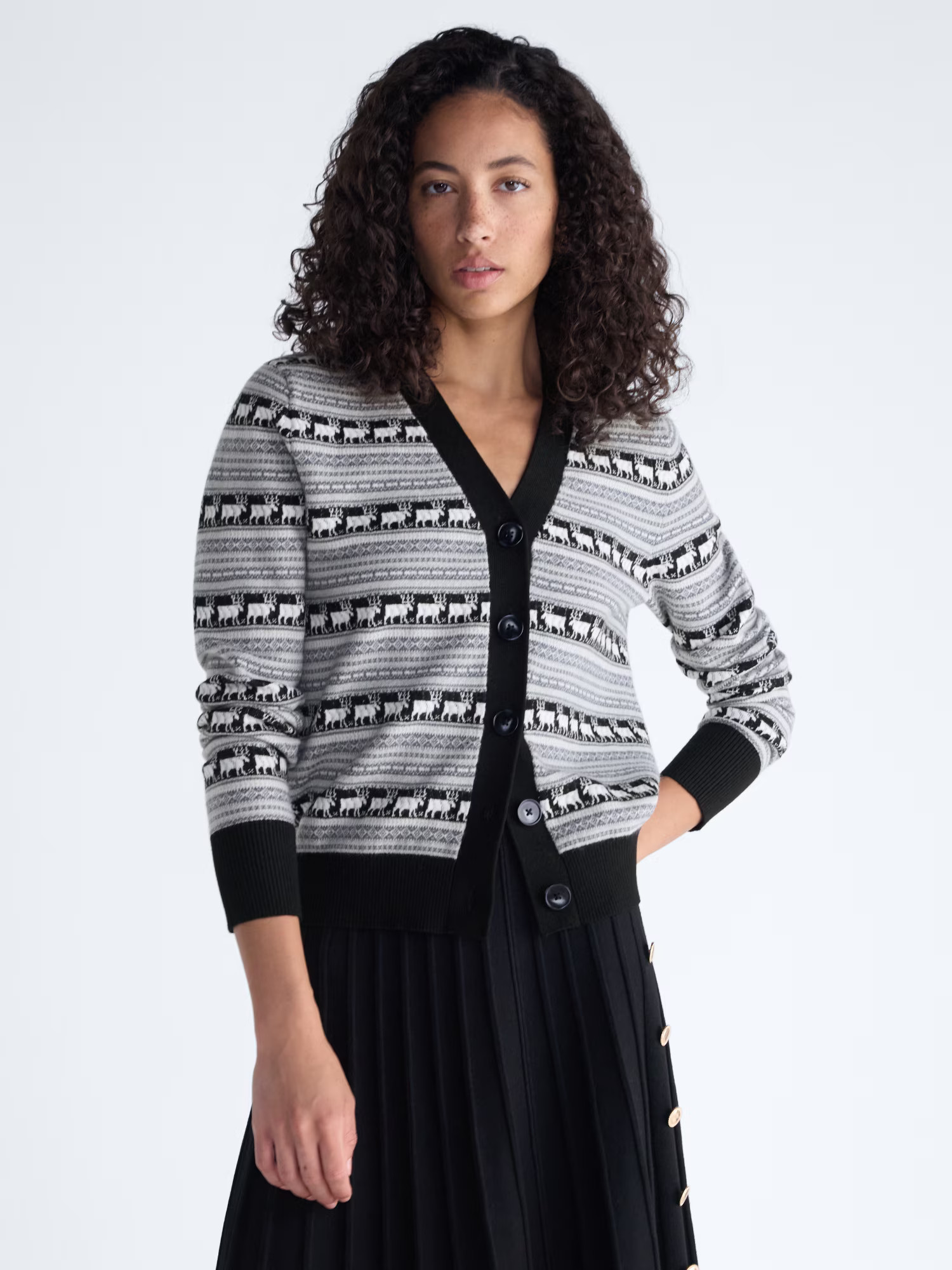 Free Assembly Women's and Women's Plus Fair Isle Cardigan Sweater, Midweight, Sizes XS-4X - Walmart.com | Walmart (US)