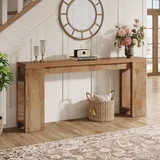 Finmind 71" Long Console Table, Narrow Light Brown Entryway Table Wood Sofa Table | Walmart (US)