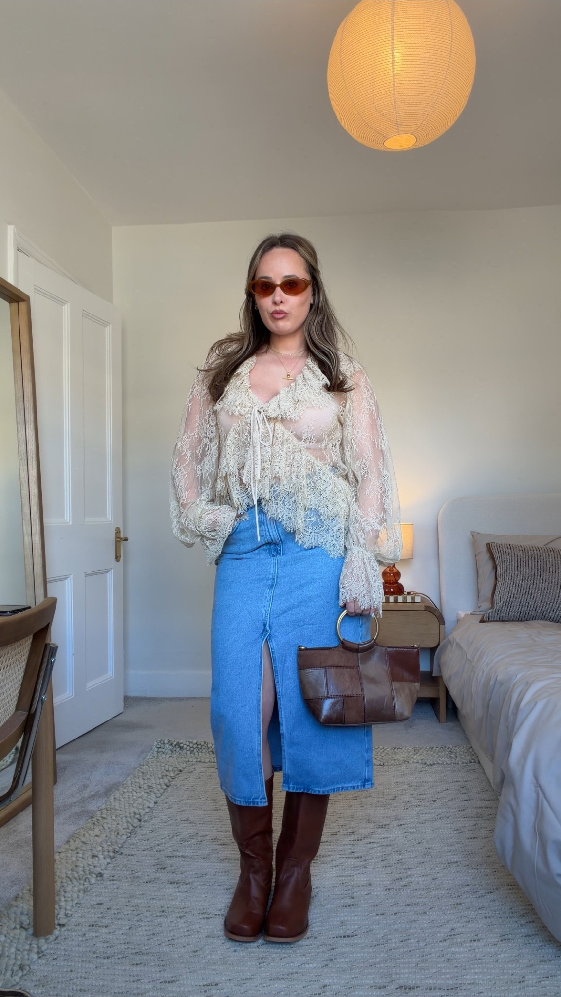 Denim midi skirt outfit 

#LTKsummer #LTKuk #LTKspring