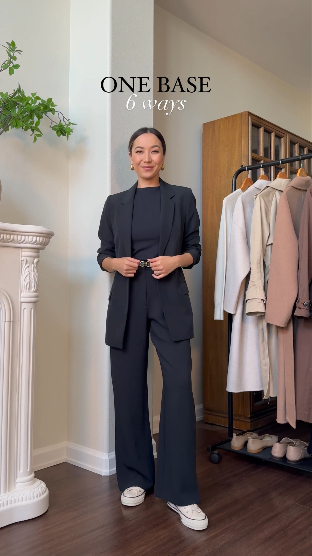 One base, 6 ways styling Abercrombie 

Tailored black pants in crepe - 25 regular 
All tops - xs 

#LTKtravel #LTKworkwear #LTKstyletip