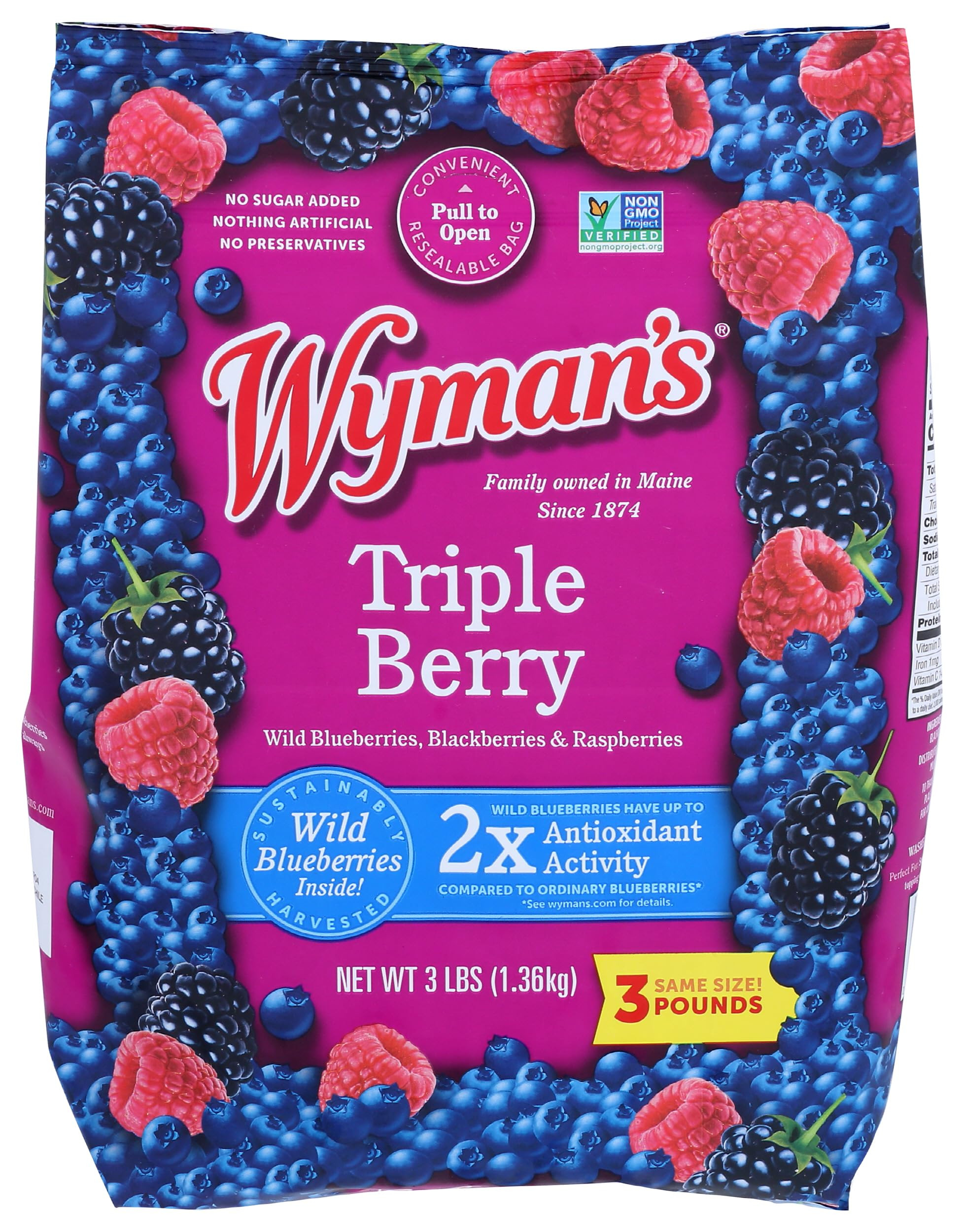 Wyman's Of Maine, Berry 3 Blend, 48 Ounce | Amazon (US)