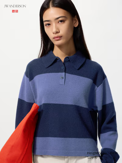 Lambswool Polo Sweater | Striped | UNIQLO (US)