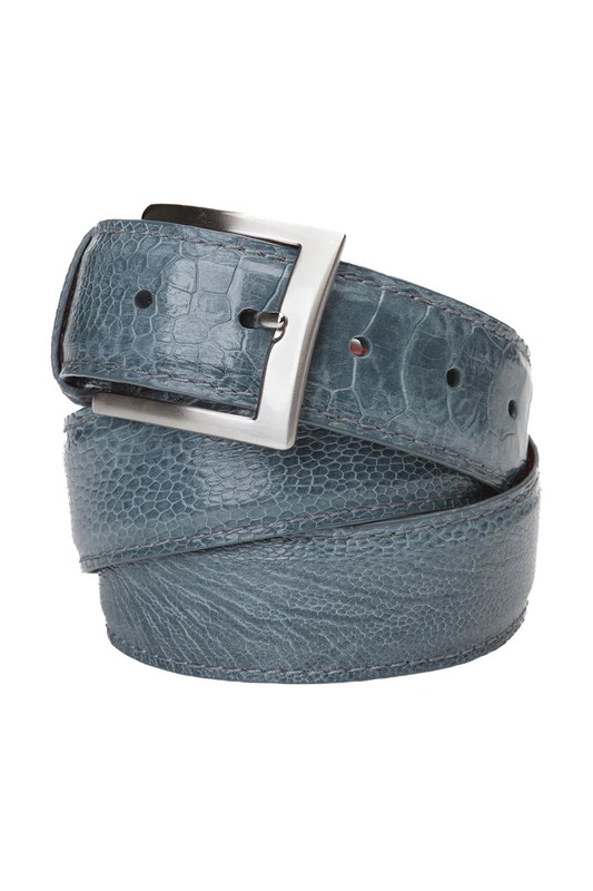 Grey Ostrich Shin Belt | STITCH Golf