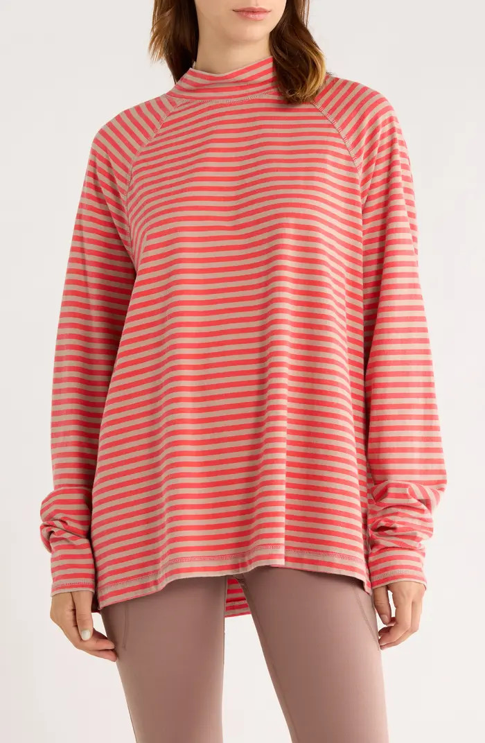 Stripe Raglan Sleeve Cotton Top | Nordstrom