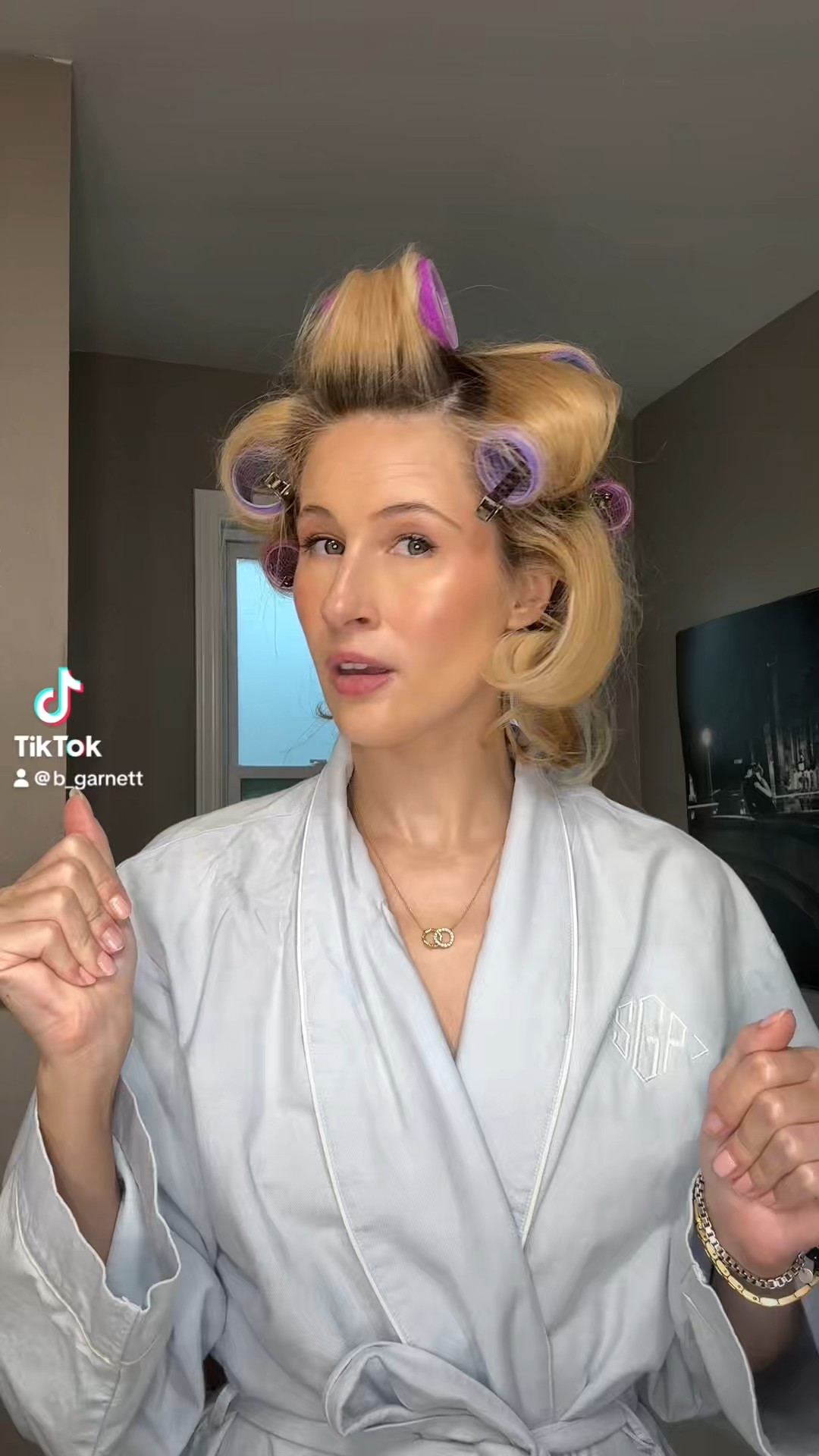 Velcro rollers in a bib are EXCELLENT (I use the carb cocktail pre blow out but it makes a huge difference!! Tagged as well) 

Shirt hair styles | Velcro rollers | volume | color wow | shine spray | big hair | shirt hair | hair spray 

#LTKBeauty #LTKFindsUnder50 #LTKWedding