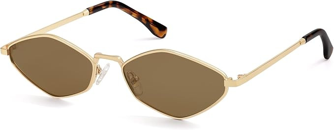 SOJOS Retro Small Polarized Sunglasses Womens Mens Vintage Narrow Irregular Shades UV400 SJ1233 | Amazon (US)