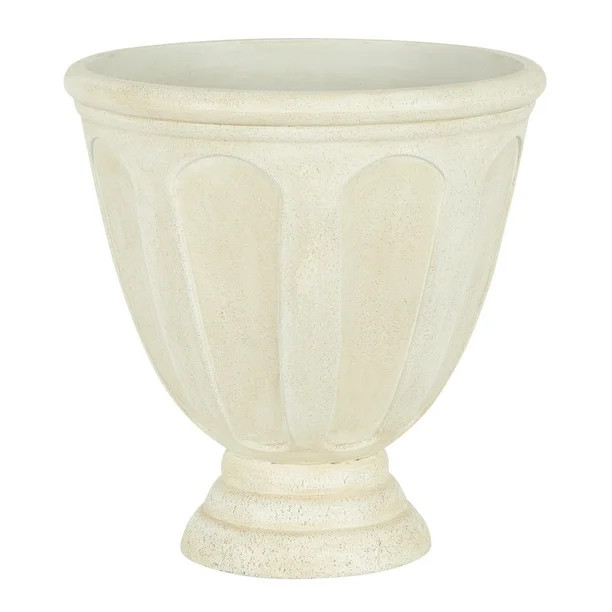 Better Homes & Gardens 17" x 17" x 17.25" Chancelor Beige Resin Urn Planter | Walmart (US)