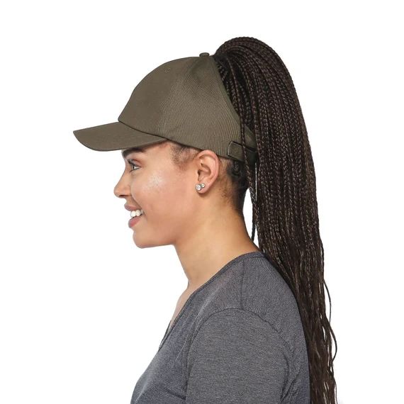 Olive Green Satin-lined High Ponytail Backless Cap With New - Etsy | Etsy (US)