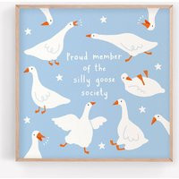 Silly Goose Society - Square Print | Etsy (US)