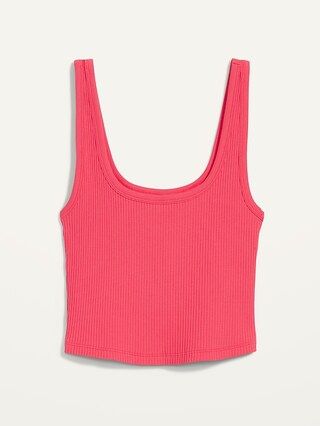 Fitted Ultra-Cropped Rib-Knit Tank Top for Women | Old Navy (US)