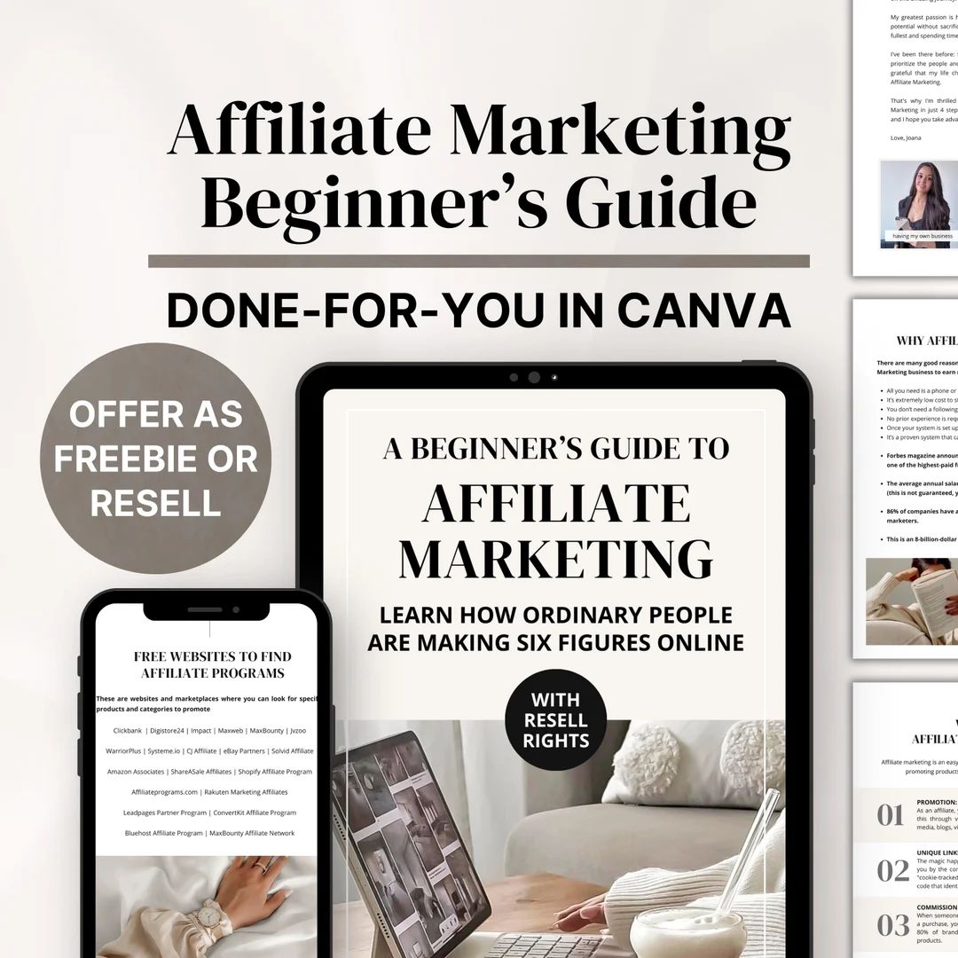 Done for You: Affiliate Marketing Beginner's Guide With Private Label Rights PLR, Master Resell R... | Etsy (US)