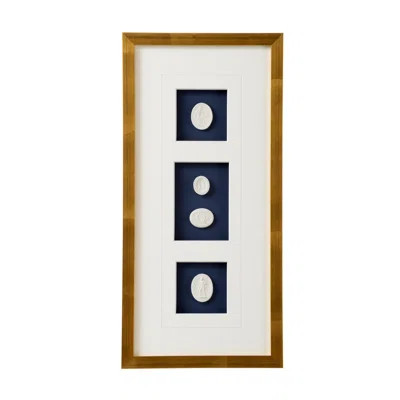 Intaglios on Navy I - Shadow Box Print | Wayfair North America