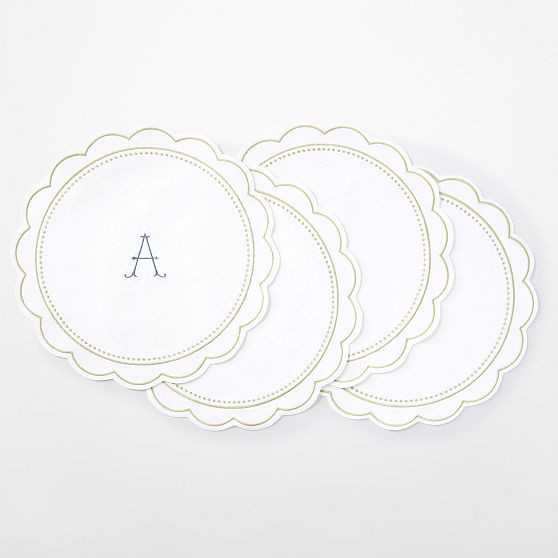 Embroidered Round Placemats, Set of 4 | Mark and Graham
