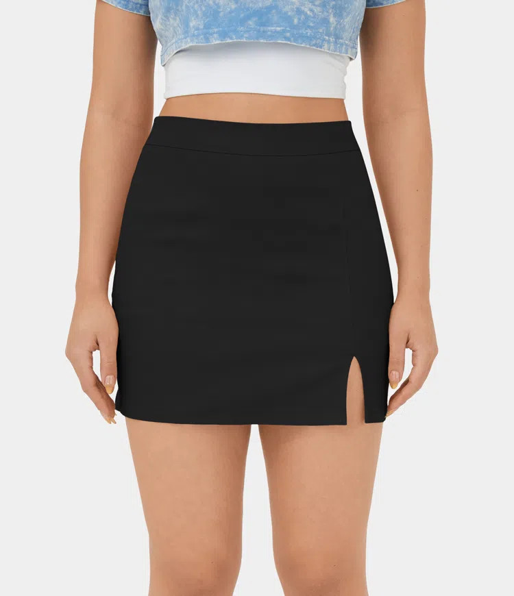 Women’s Super High Waisted Split Hem Bodycon Mini Casual Skirt - HALARA | HALARA