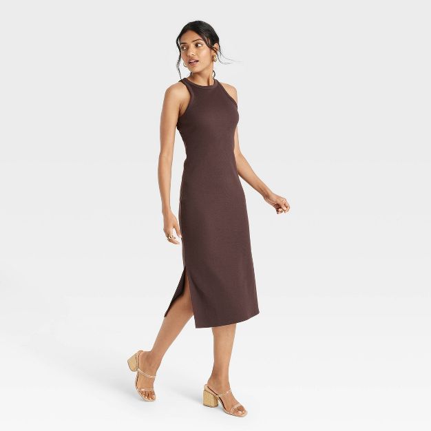 Women's Sleeveless Rib Knit Dress - A New Day™ | Target