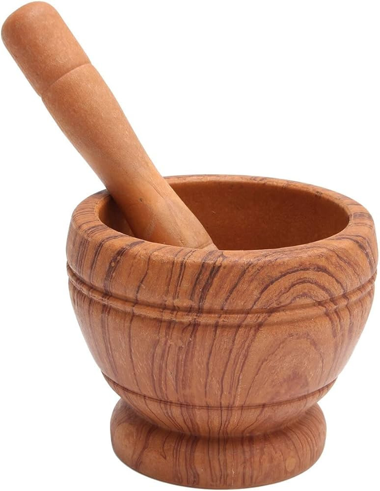 Resin Pestle & Mortar Set Garlic Herb Spice Mixing Grinder Crusher Kitchen Bowl Smashing Tools-Wo... | Amazon (US)