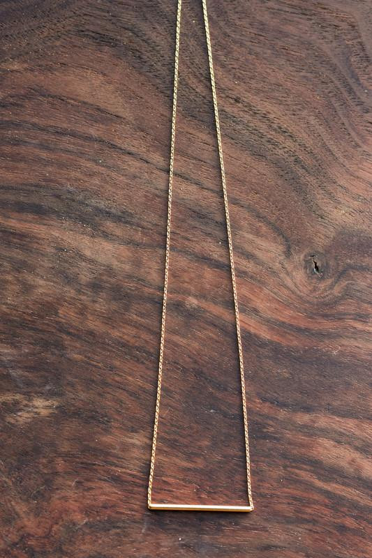 Mia Dainty Bar Gold Necklace | Morning Lavender
