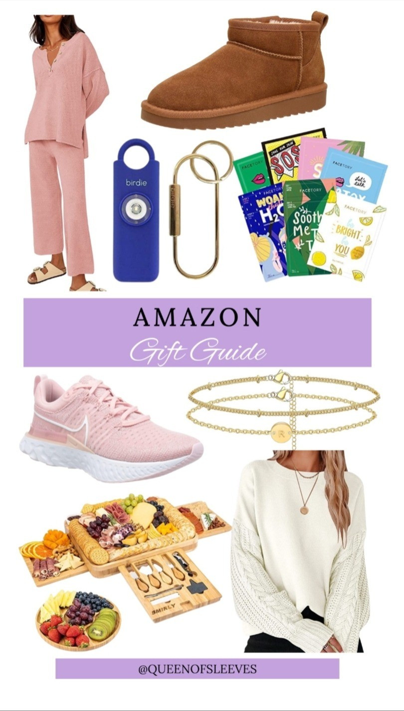 Amazon gift guide essentials! 🎁 From cozy loungewear and slippers to thoughtful stocking stuffers and home entertaining pieces, these are my top picks for everyone on your list. Perfect for last-minute shopping with Prime delivery!  Some items are sold out so i linked similar ones.


 amazon gift guide / holiday gifts / christmas shopping / gifts for her / cozy loungewear / ugg slippers / stocking stuffers / face masks / pink sneakers / initial necklace / charcuterie board / white sweater / amazon finds / affordable gifts / last minute gifts / gifts under 50 / loungewear set / birdie alarm / safety gifts / self care gifts / home entertaining / holiday gift ideas / amazon prime gifts / gift ideas 2024 / thoughtful gifts / budget friendly gifts

#LTKGiftGuide #LTKHoliday #LTKSeasonal