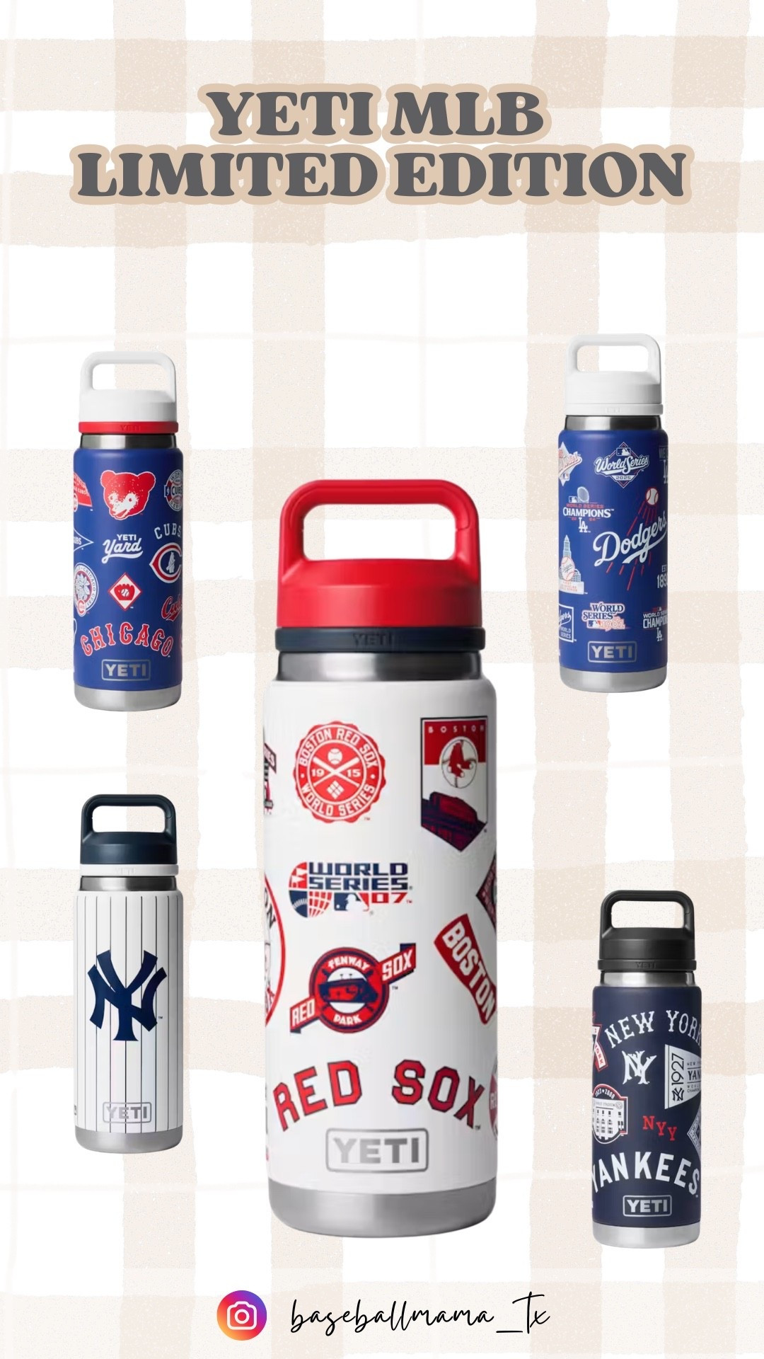 Yeti MLB Limited Edition tumblers. ⚾️♥️
