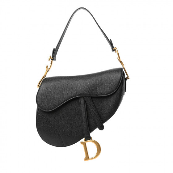 CHRISTIAN DIOR

Grained Calfskin Saddle Bag Black | Fashionphile