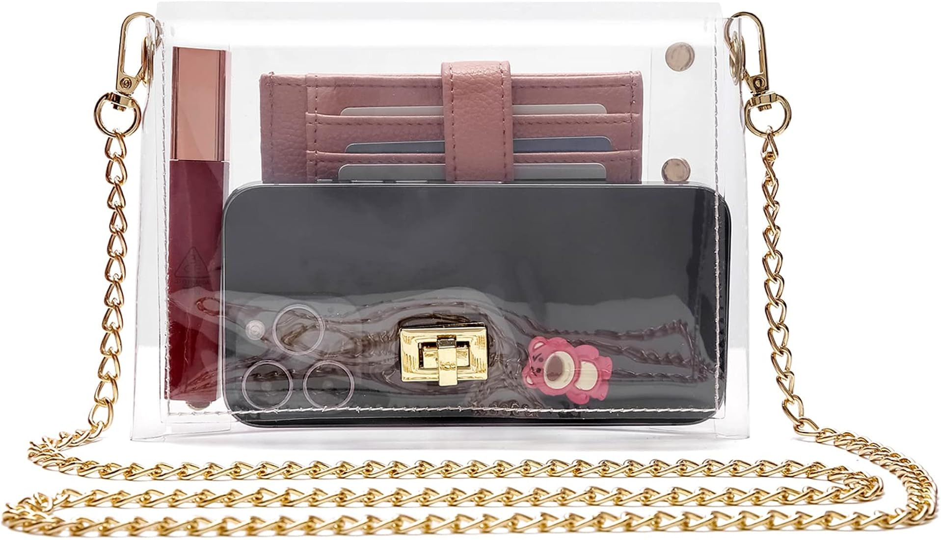 MOETYANG Transparent Clutch Clear Purse Crossbody Shoulder Bags Stadium Approved Bags | Amazon (US)