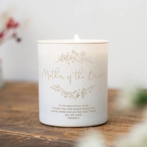 Mother of the Bride / Groom Candle Gift | Etsy (US)