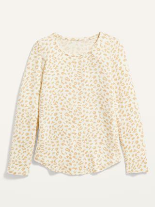 Cozy-Knit Long-Sleeve Printed T-Shirt for Girls | Old Navy (US)