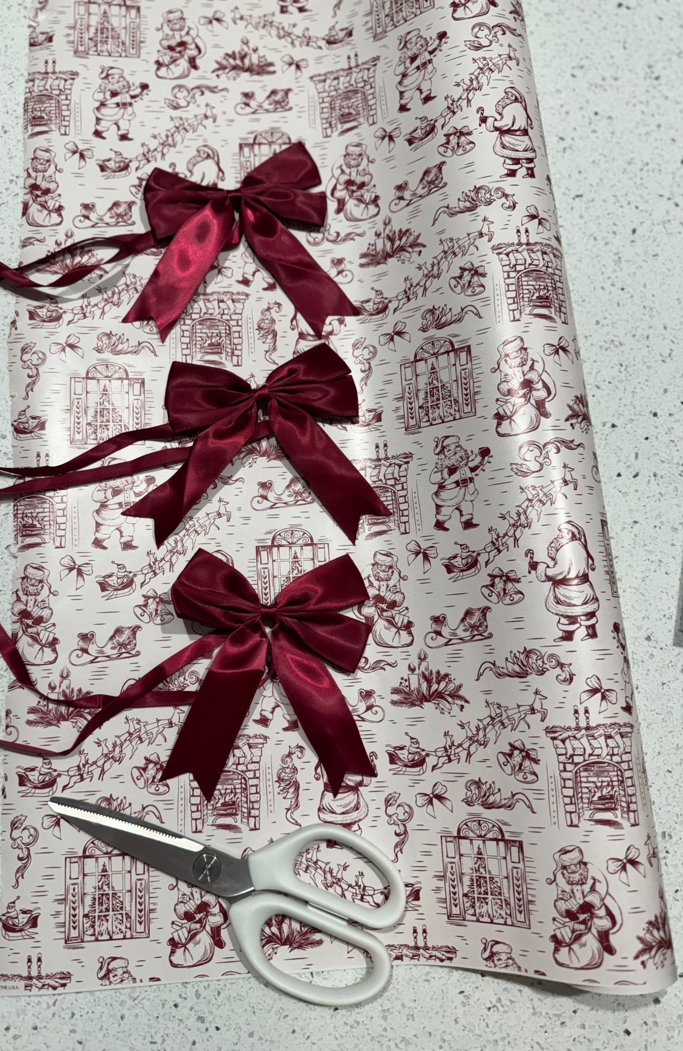 Vintage Toile & Burgundy Christmas Wrapping 🎅🏻 

#LTKGiftGuide #LTKHoliday #LTKHome