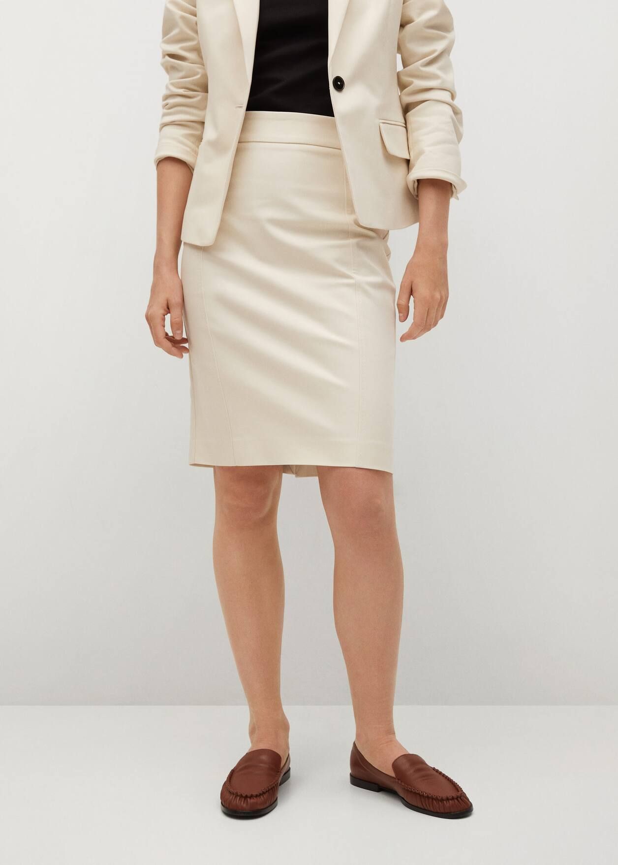 Cotton pencil skirt | MANGO (US)