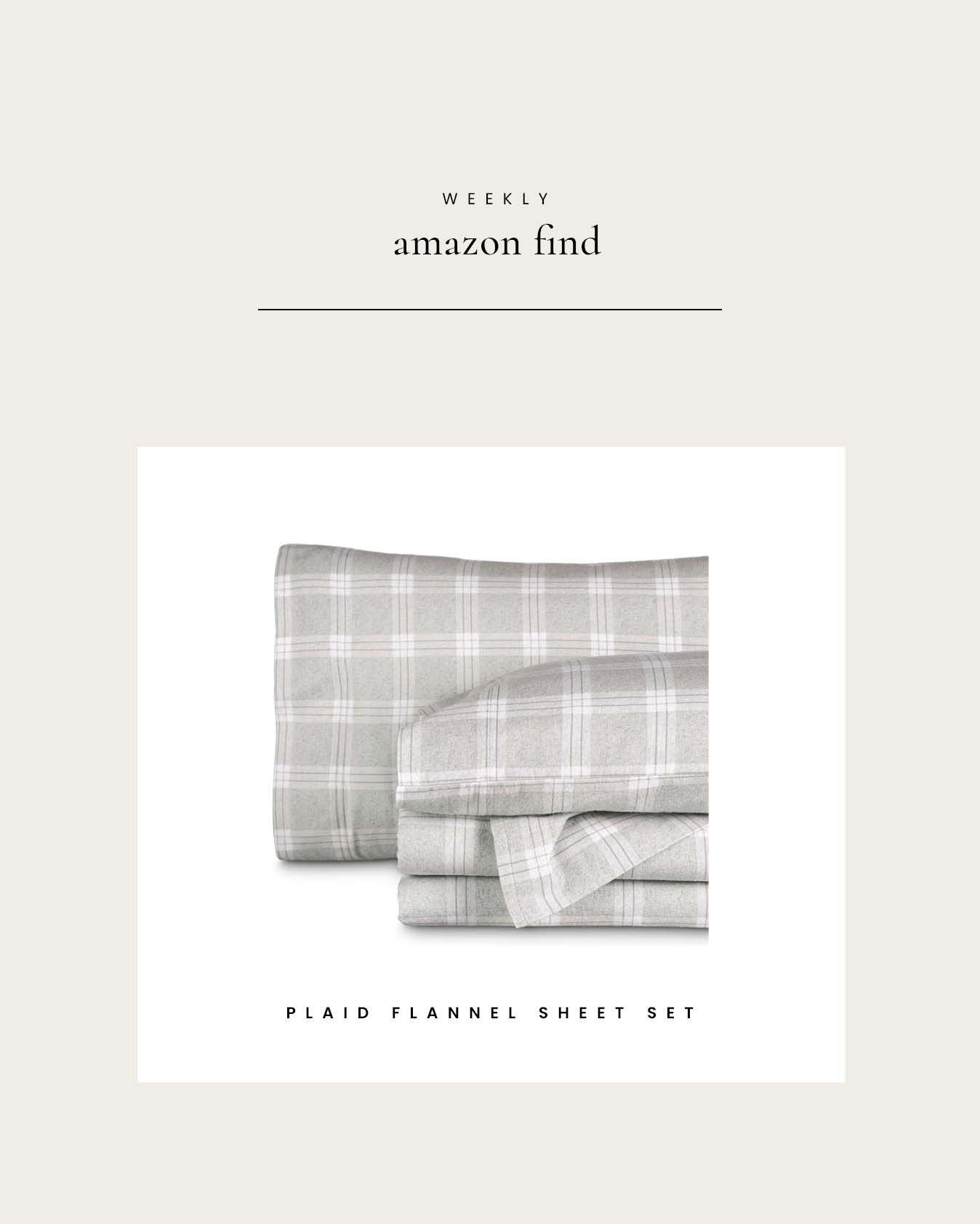 Weekly Amazon Find : Plaid Flannel Sheet Set

#LTKSeasonal #LTKHome