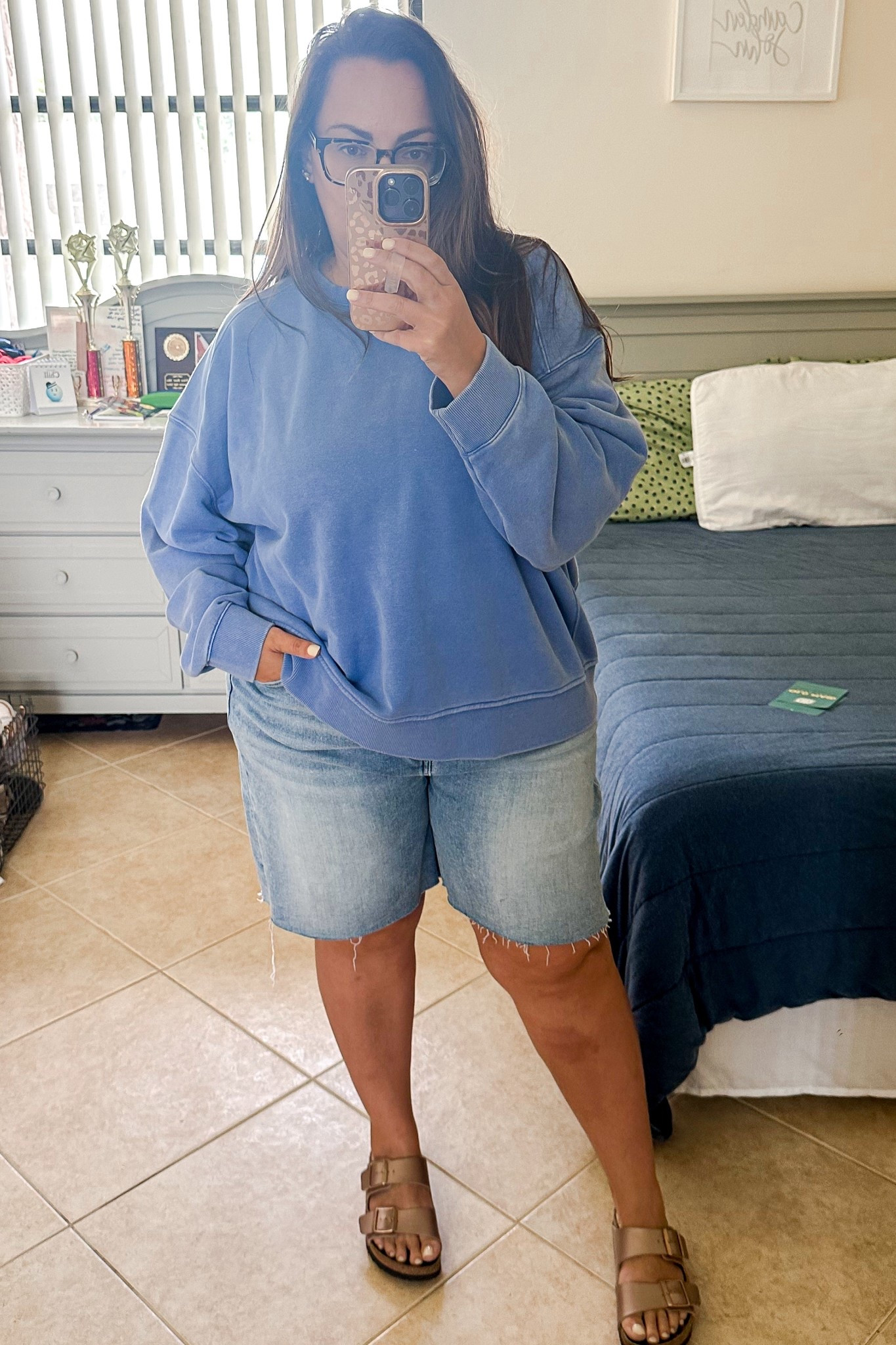 • sweatshirt - nuuds (code: Erica3302)
• shorts - Shop Talulah
• shoes - Birkenstocks (DSW on sale) 
• earrings - Nordstrom 

#LTKootd #LTKMidsize #LTKSaleAlert