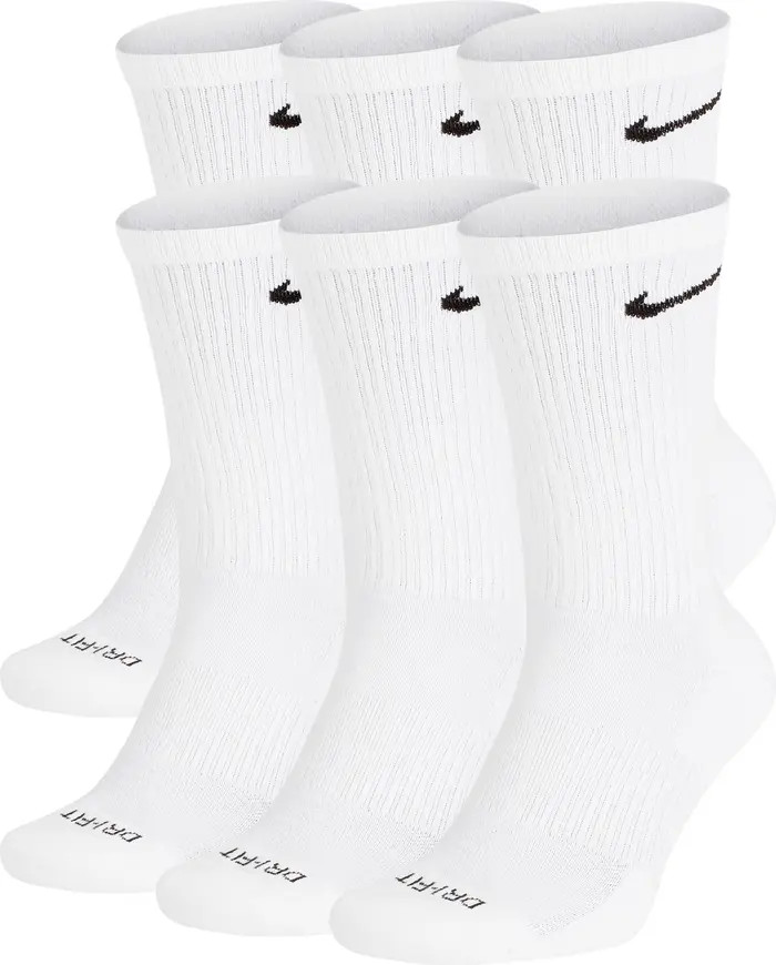Assorted 6-Pack Everyday Plush Cushion Crew Training Socks | Nordstrom
