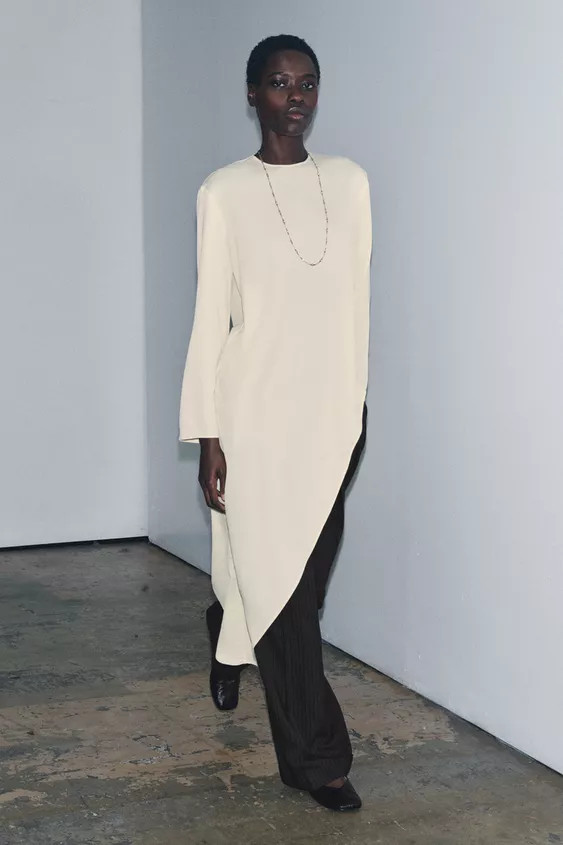 ZW COLLECTION ASYMMETRIC FLOWING BLOUSE | Zara UK