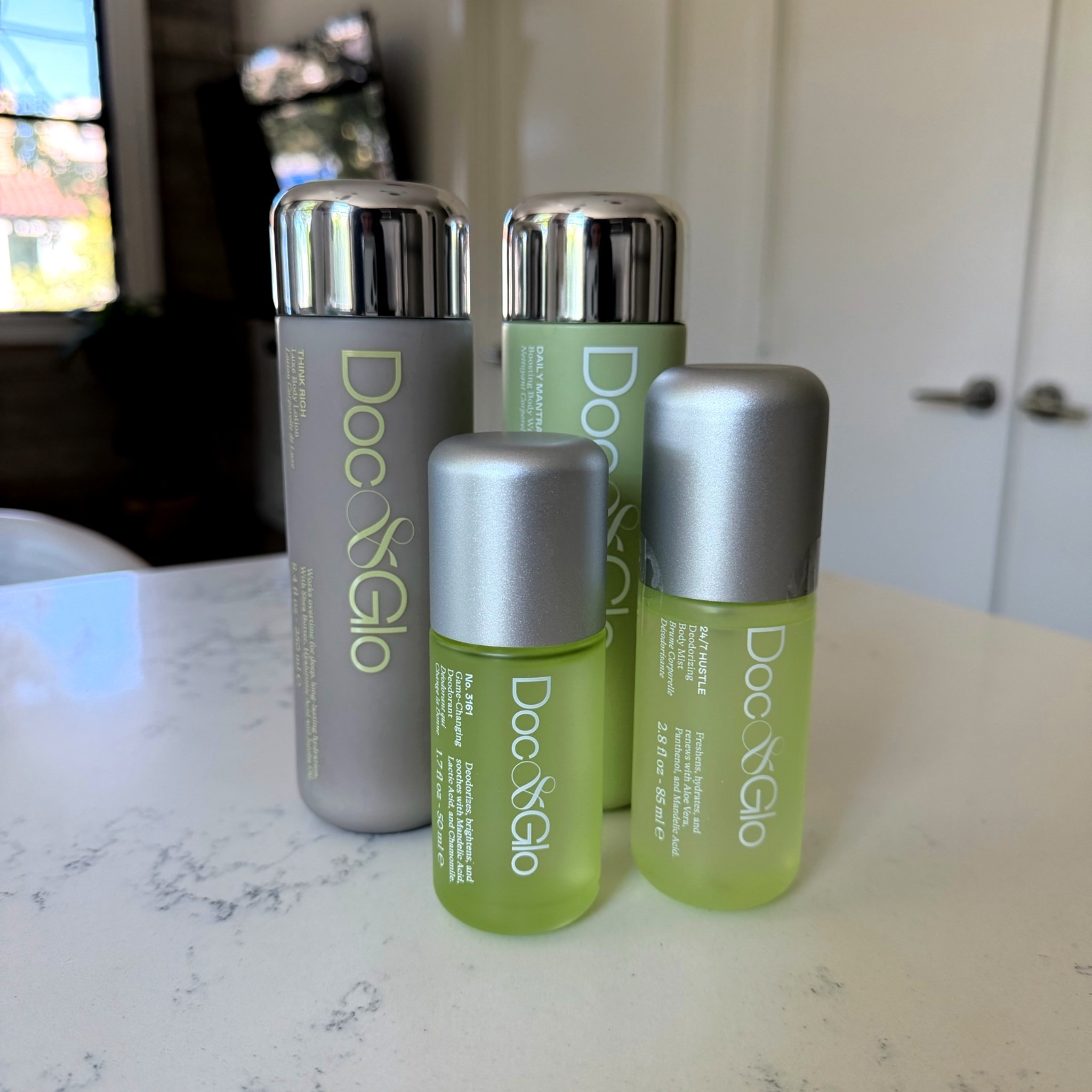 thought i’d try doc & glo by sloan stephens. nothing really has a smell except for the body wash which smells kind of minty ☺️🍃. 

the lotion is very nice and creamy… not sticky or greasy. the body mist doesn’t really have a smell either. It seems like it’s just made to neutralize any BO you have.

this is perfect for people with sensitive skin, eczema, and who can’t handle strong perfumes. 

#sensitiveskin #deorderizer #ecofriendly #cleanskincare￼

#LTKActive #LTKBeauty #LTKselfcare