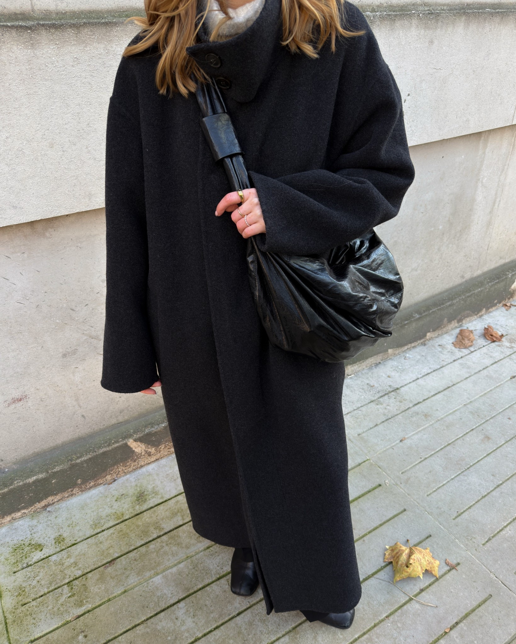 Black Coat, Wool Coat, Moon Bag, Cosy Knit 

#LTKuk #LTKwinter