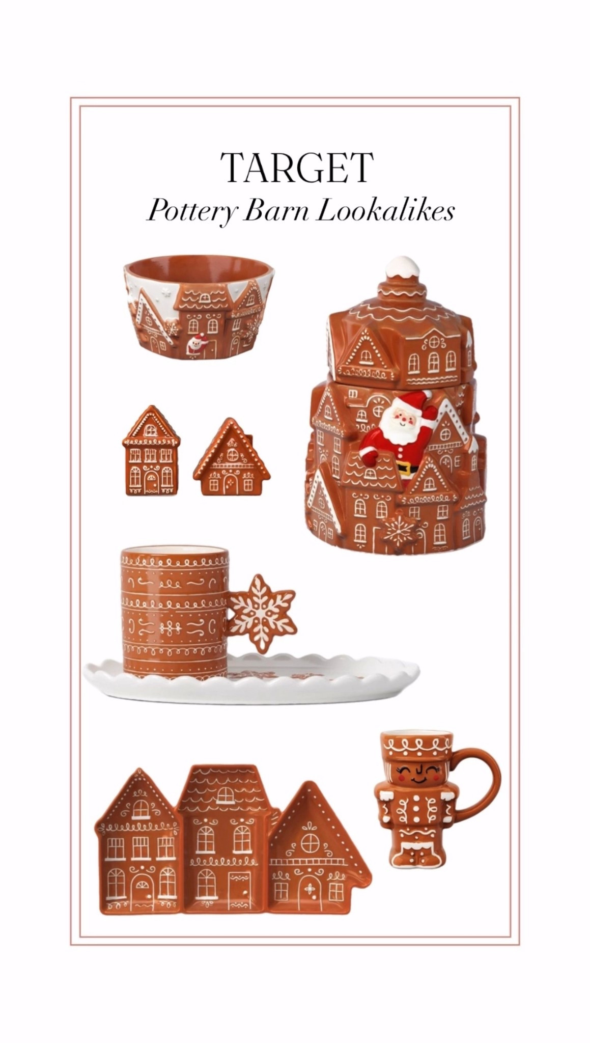 Pottery Barn gingerbread house lookalikes at Target!✨

#LTKHome #LTKHoliday