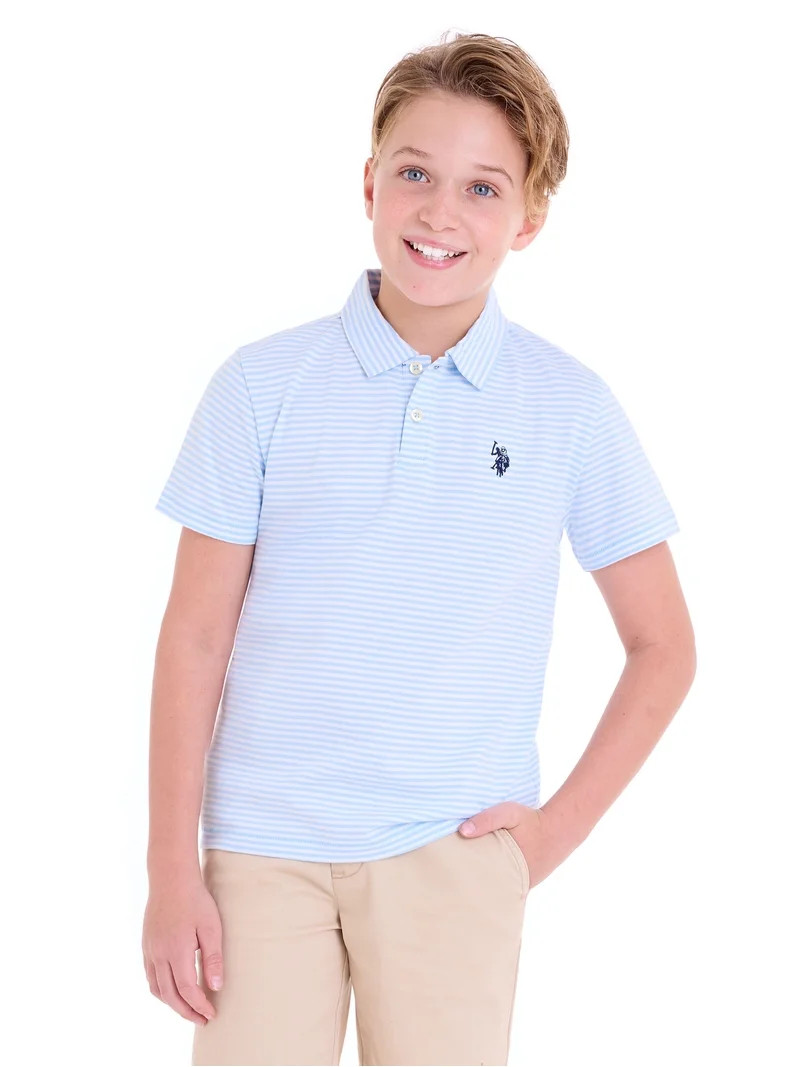 U.S. Polo Assn. Boys Everyday Play Jersey Polo, Sizes 4-18 | Walmart (US)
