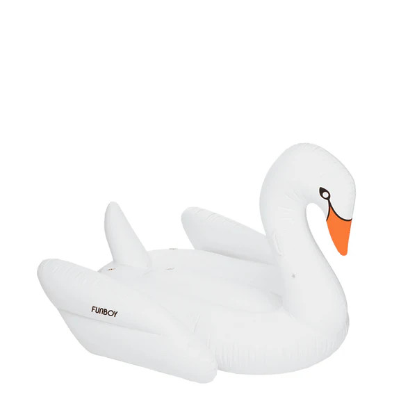 Swan Pool Float White, 60" Long | FUNBOY