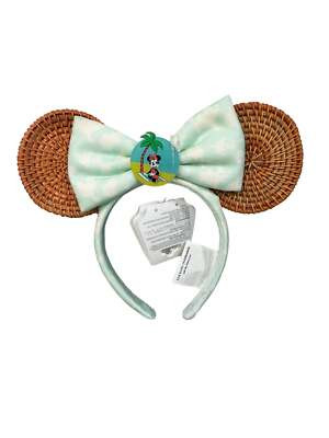 Disney Minnie Tropical Summer Rattan Ears Headband | eBay US