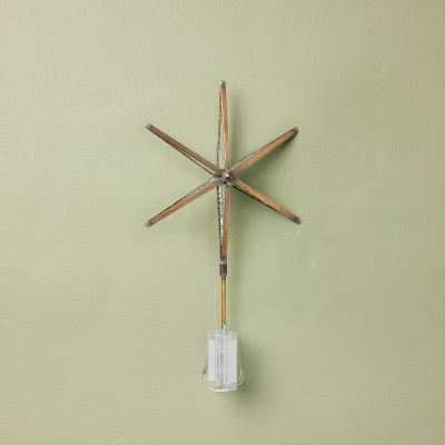 Brass Star Christmas Tree Topper with Bubble Glass - Hearth & Hand™ with Magnolia | Target