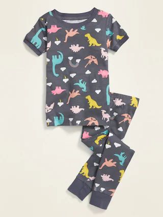 Unisex Dino-Print Pajama Set for Toddler | Old Navy (US)