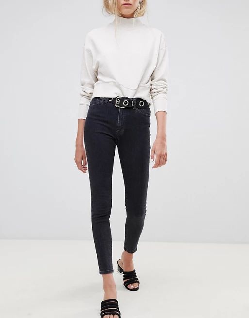 Tomorrow highwaisted cropped skinny jean with organic cotton | ASOS UK