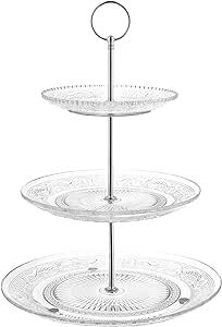 Royalty Art 3-Tiered Serving Stand (Glass) Beautiful, Elegant Dishware Serve Snacks, Appetizers, ... | Amazon (US)