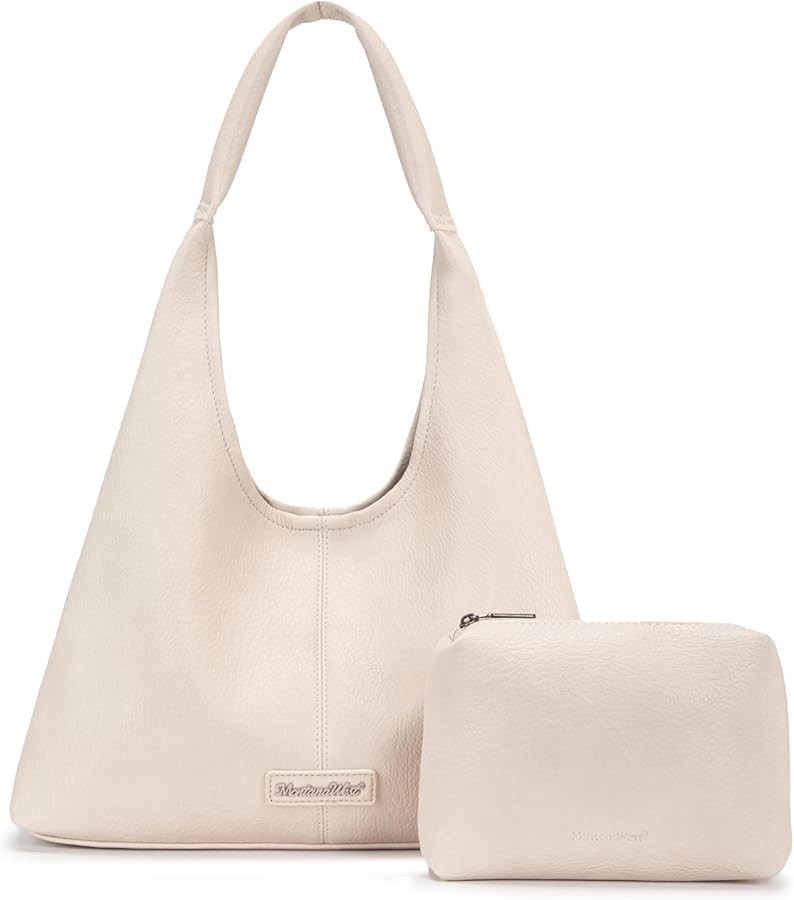 Montana West Hobo Bag Purses for Women Slouchy Soft Shoulder Handbags Tote with Pouch | Amazon (US)