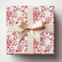 Red Chinoiserie Wrapping Paper Roll Toile Christmas Victorian | Etsy (US)