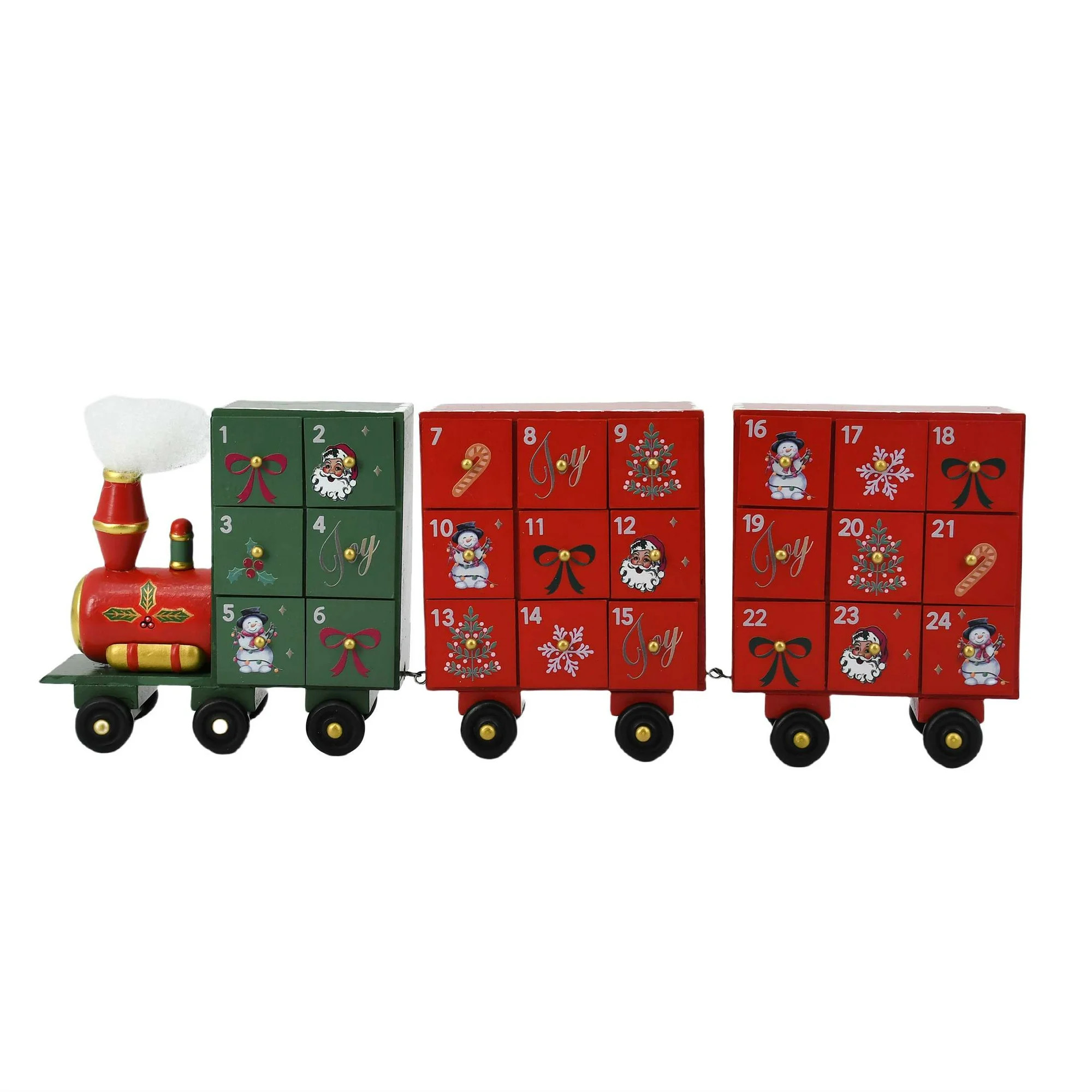 Red Train Count Down Christmas Advent Calendar Decoration, 7", by Holiday Time | Walmart (US)
