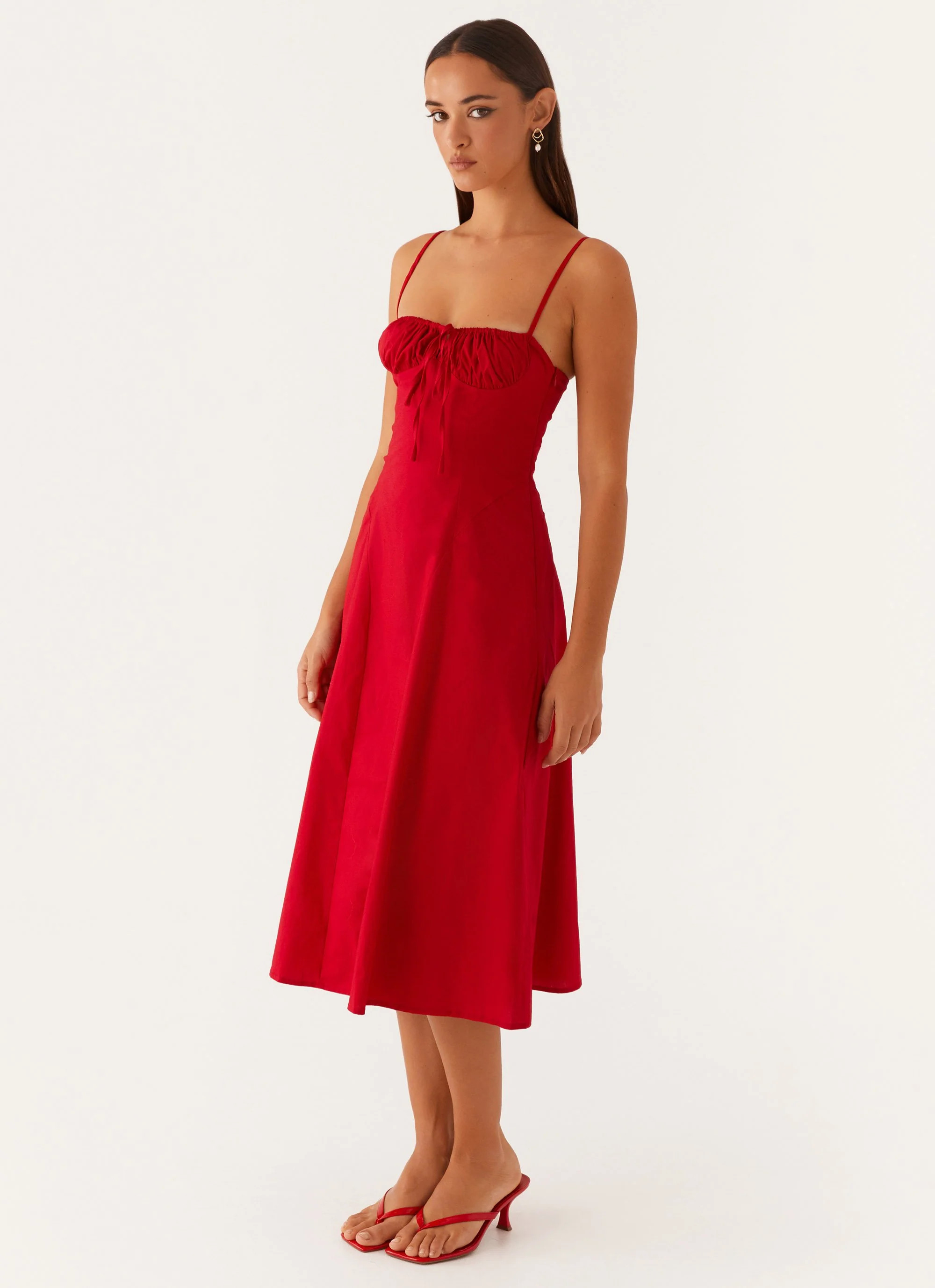 Thoughts Of You Midi Dress - Red | Peppermayo (Global)