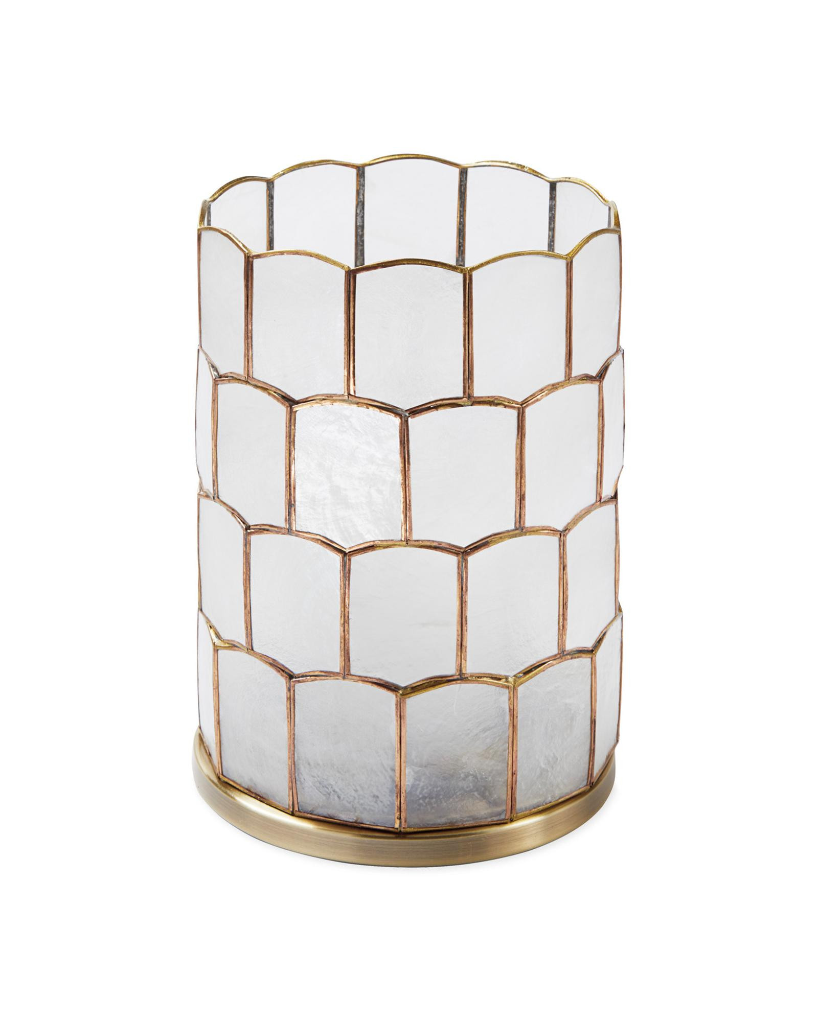 Scalloped Capiz Hurricane - Pillar | Serena and Lily